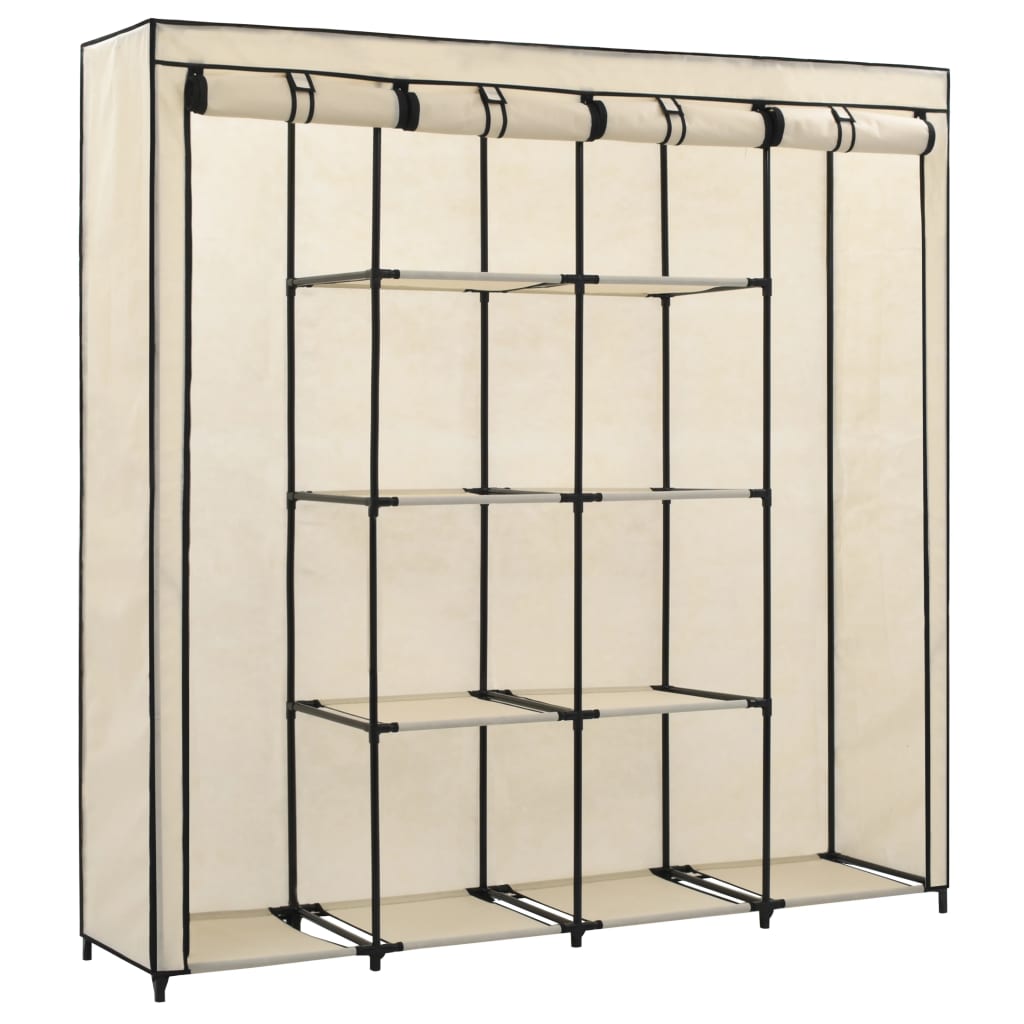Guardaroba con 4 Scomparti Crema 175x45x170 cm - homemem39