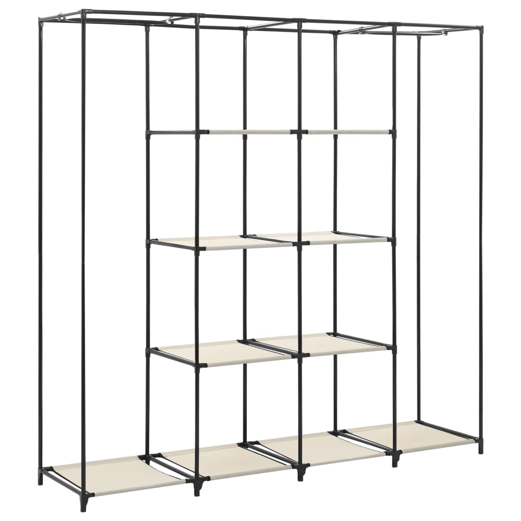 Guardaroba con 4 Scomparti Crema 175x45x170 cm - homemem39