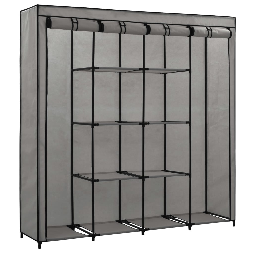 Guardaroba con 4 Scomparti Grigio 175x45x170 cm - homemem39
