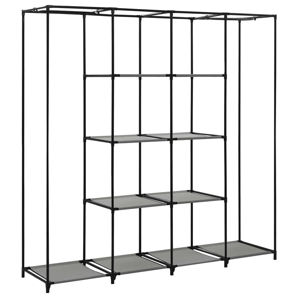 Guardaroba con 4 Scomparti Grigio 175x45x170 cm - homemem39