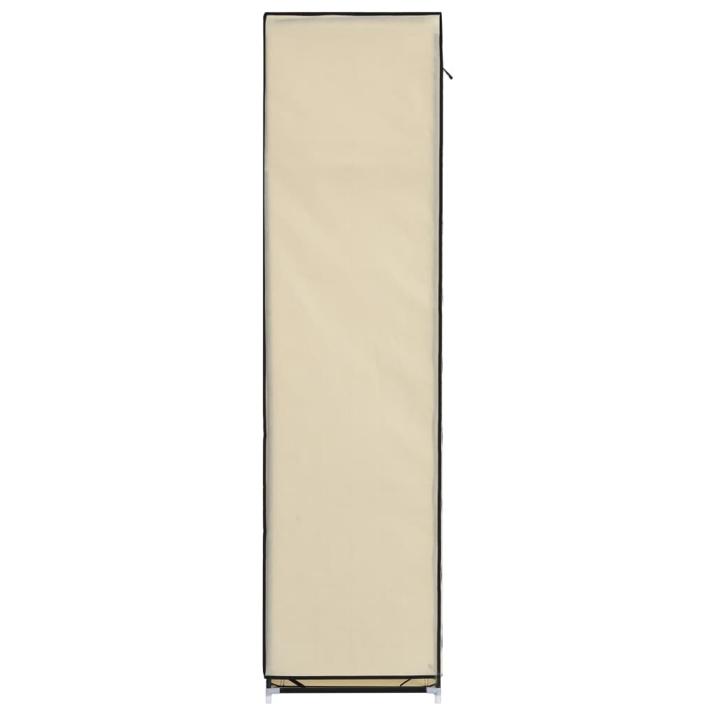 Armadio con Scomparti e Aste Crema 150x45x175 cm in Tessuto - homemem39
