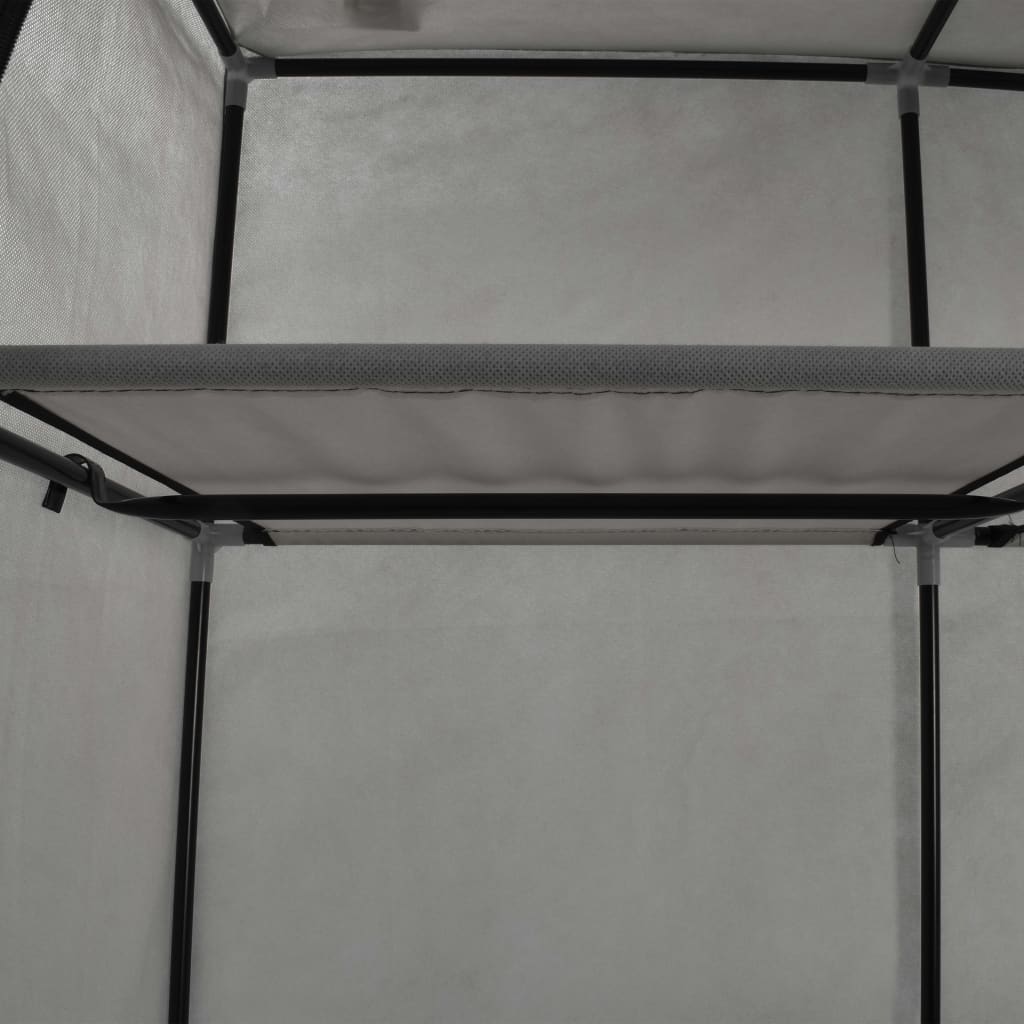 Armadio con Scomparti e Aste Grigio 150x45x175 cm in Tessuto - homemem39