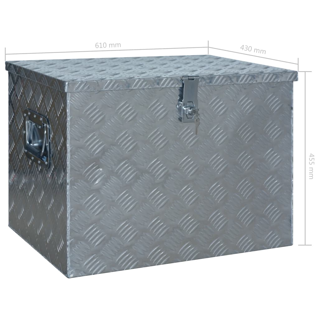 Scatola in Alluminio 610x430x455 mm Argento | homemem39