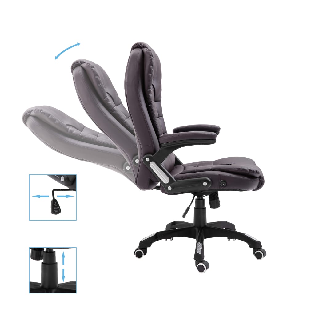 Sedia da Ufficio Marrone in Vera Pelle - homemem39