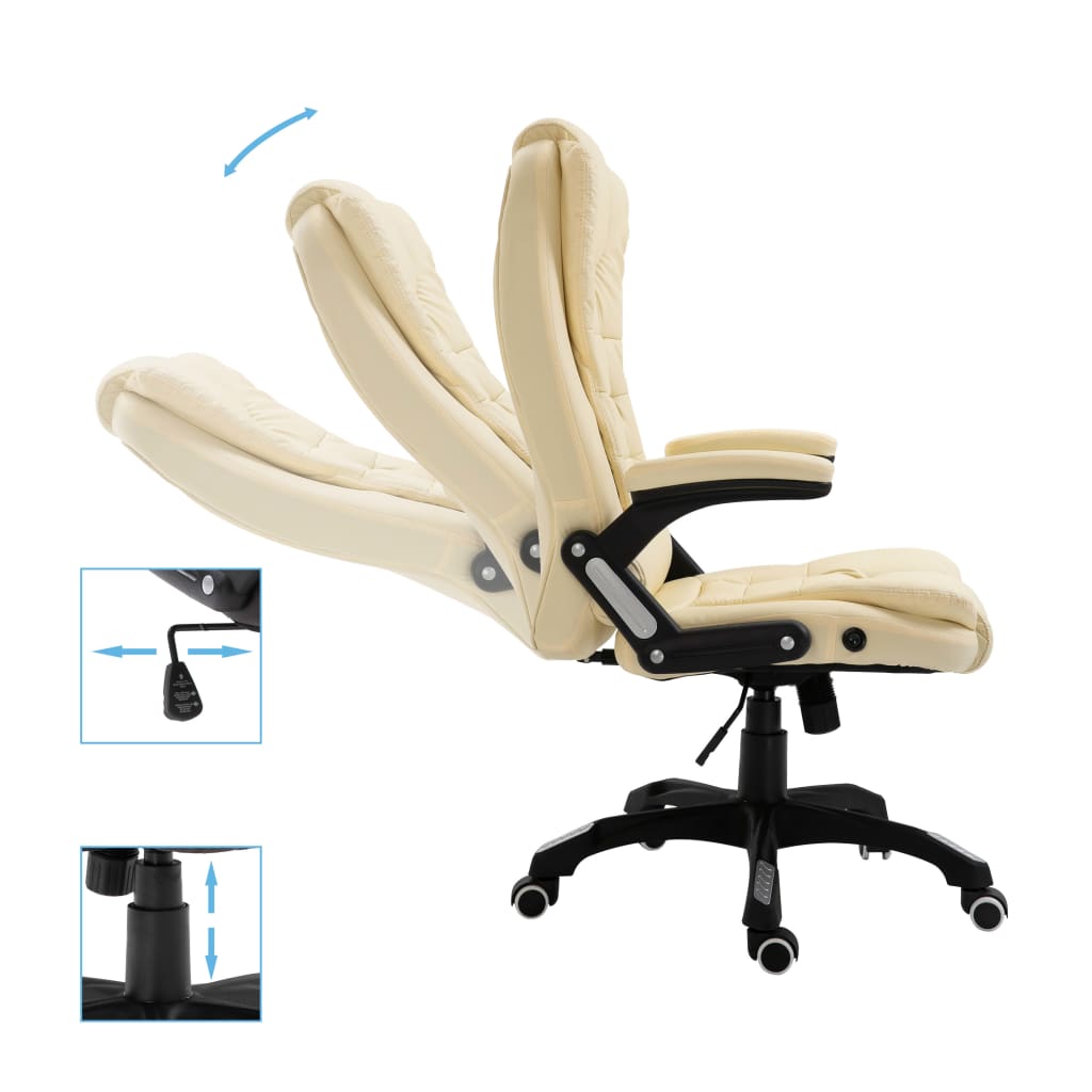 Sedia da Ufficio Crema in Similpelle - homemem39