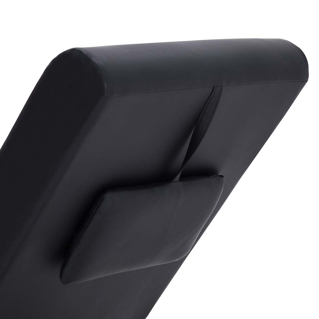 Sdraio Massaggiante con Cuscino Nero in Similpelle - homemem39