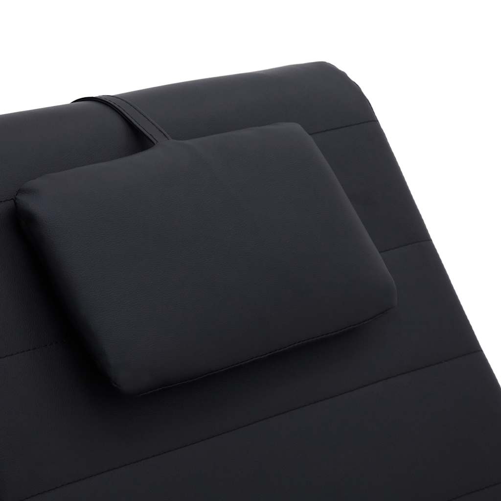 Sdraio Massaggiante con Cuscino Nero in Similpelle - homemem39