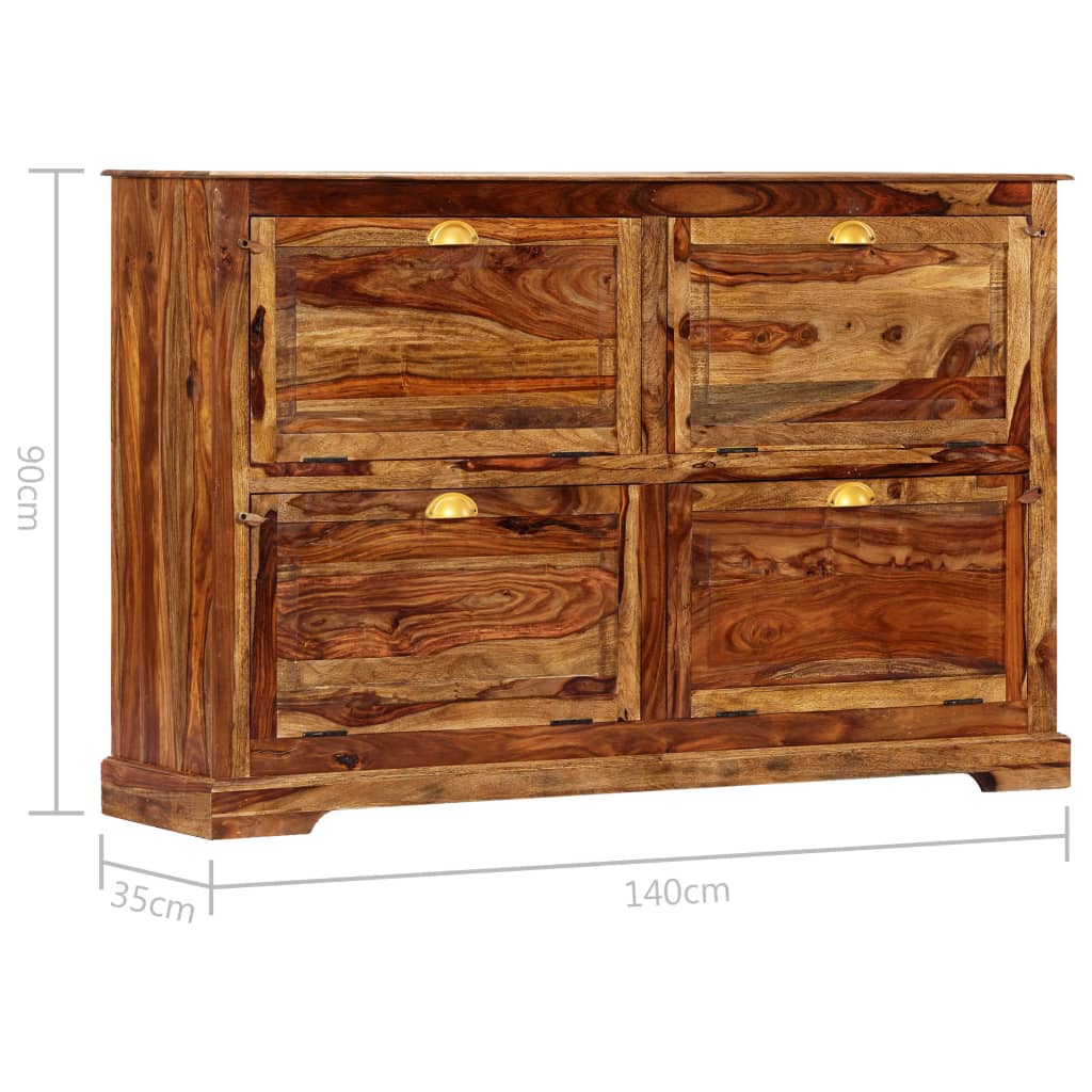 Scarpiera 140x35x90 cm in Legno Massello di Acacia