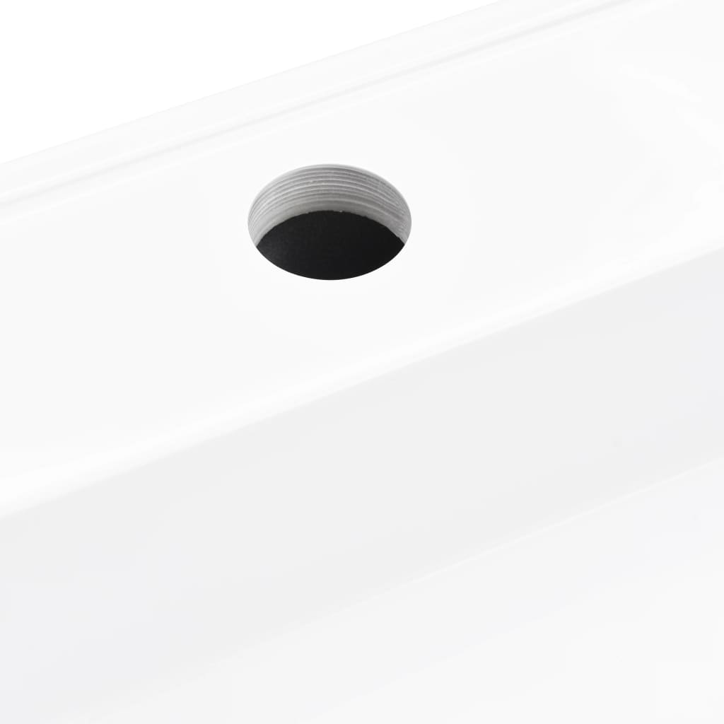 Lavandino 50x50x12,3 cm Blocco in Marmo/Minerale Bianco - homemem39