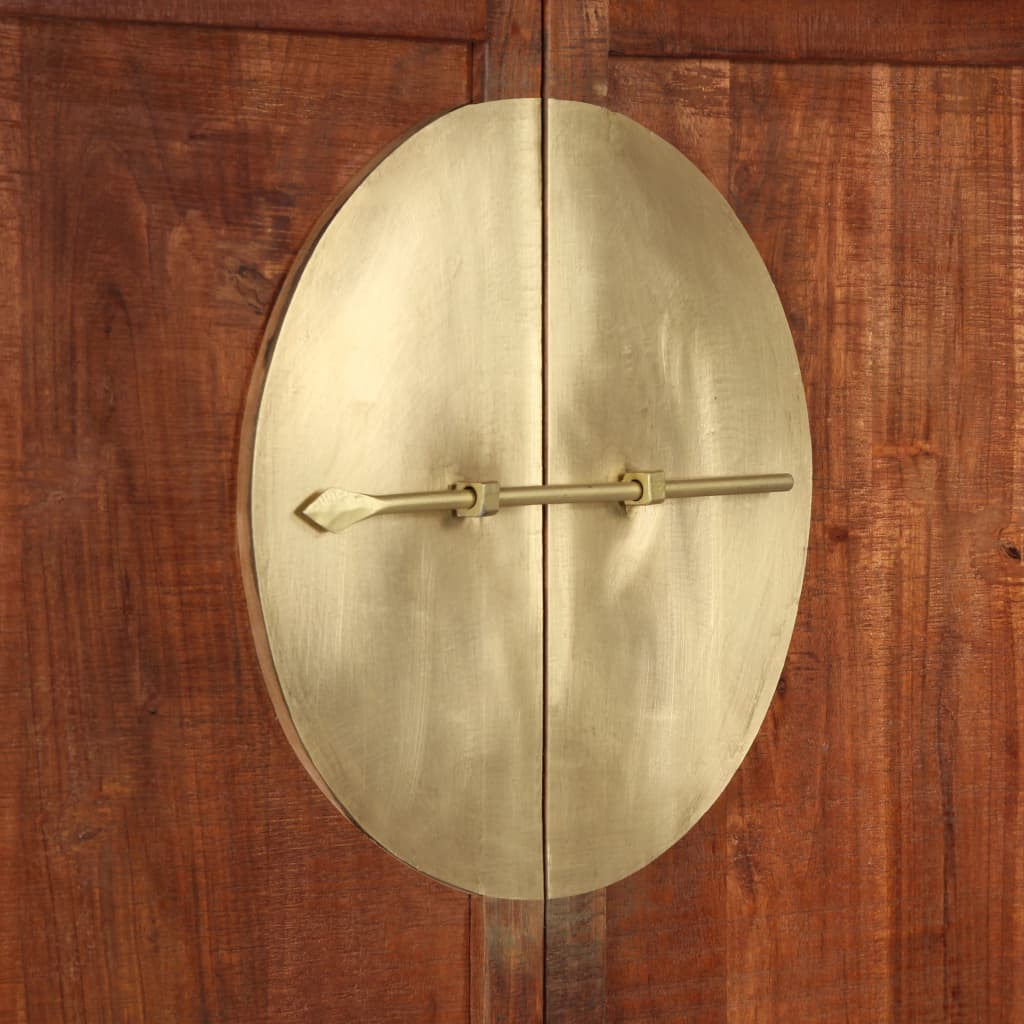 Guardaroba 100x50x175 cm in Legno Massello d'Acacia - homemem39