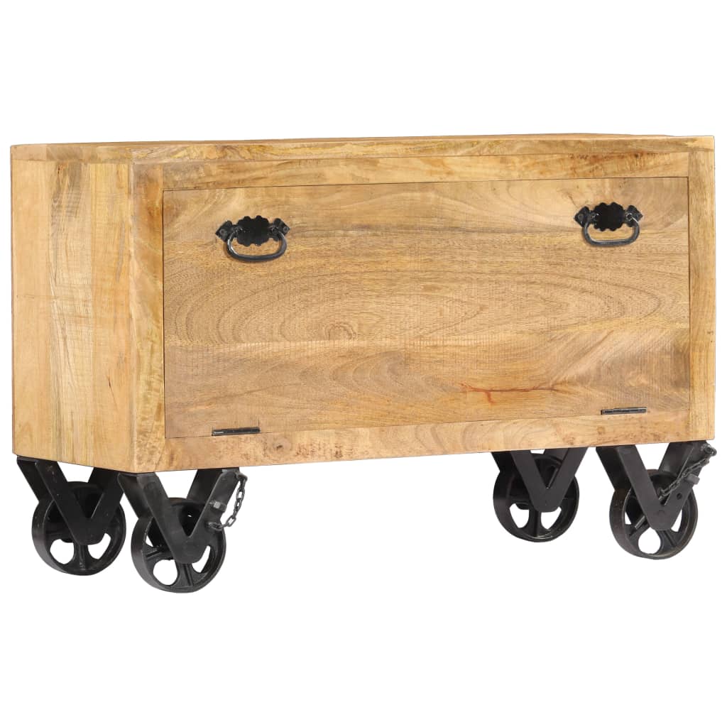 Scarpiera 86x35x55 cm in Legno Massello di Mango - homemem39