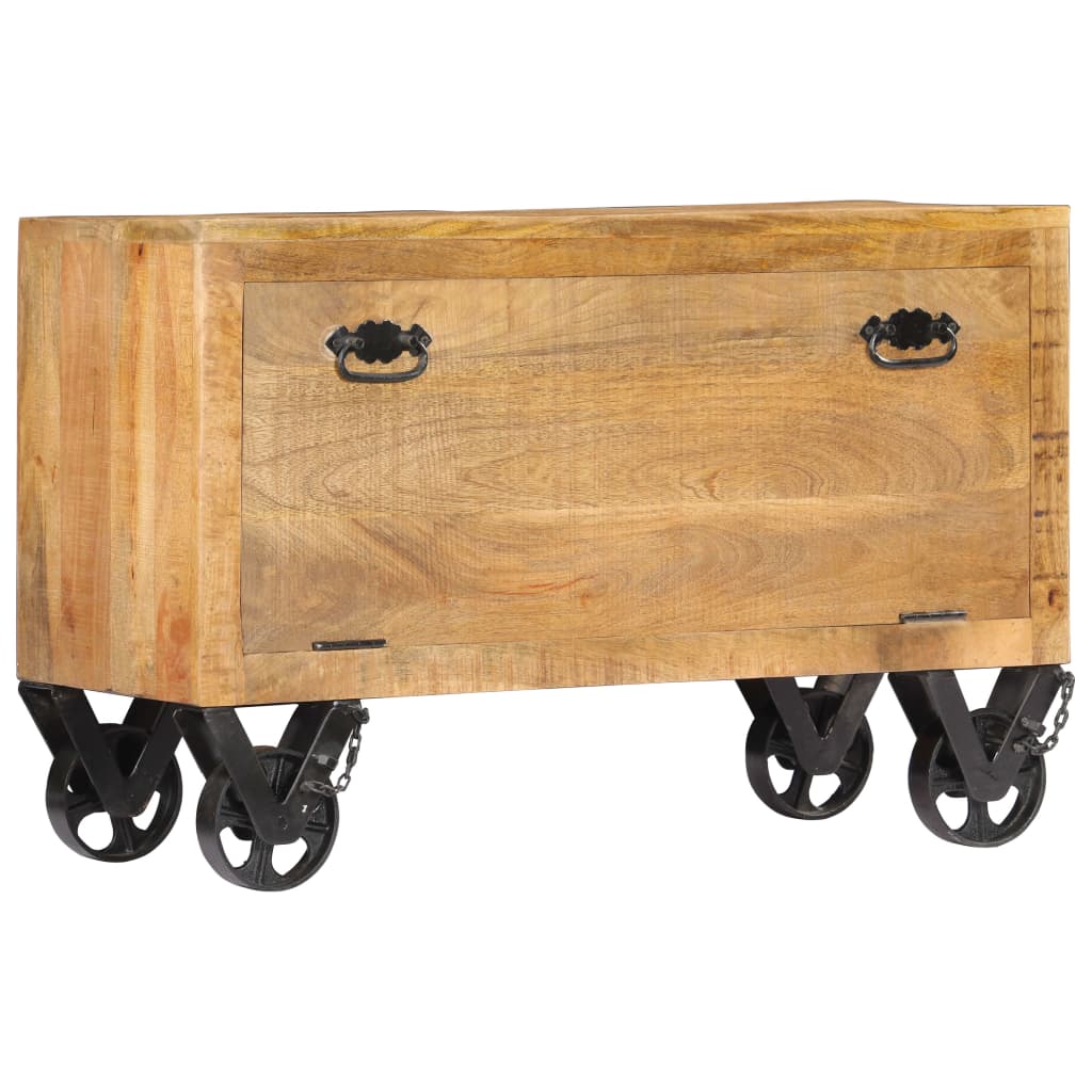 Scarpiera 86x35x55 cm in Legno Massello di Mango - homemem39