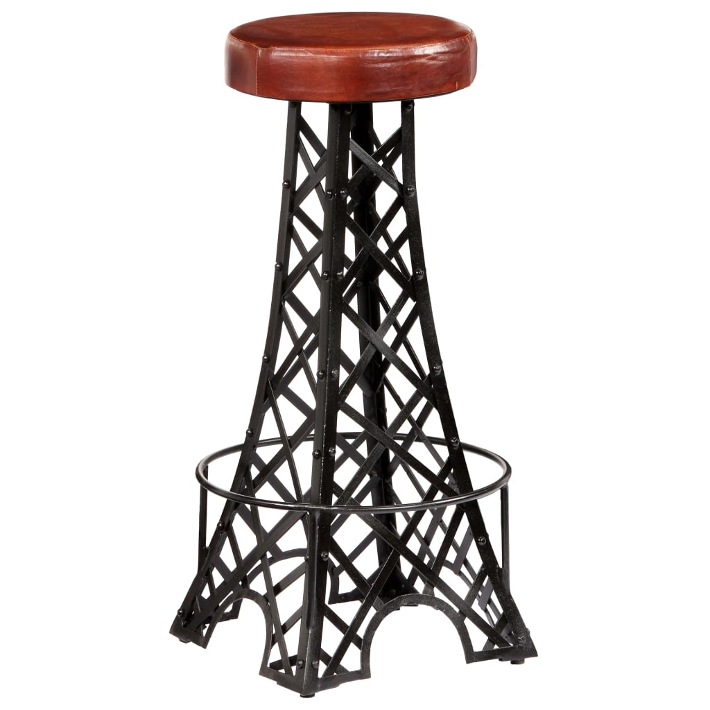 Sgabelli da Bar 2 pz in Vera Pelle - homemem39