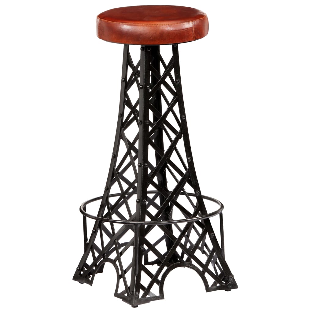 Sgabelli da Bar 2 pz in Vera Pelle - homemem39