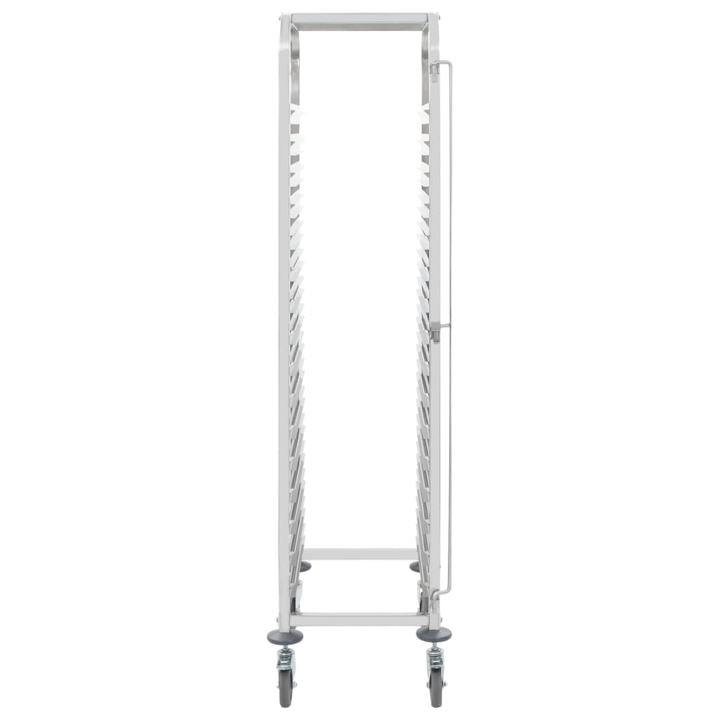 Carrello da Cucina per 16 Vassoi 38x55x163 cm in Acciaio Inox - homemem39