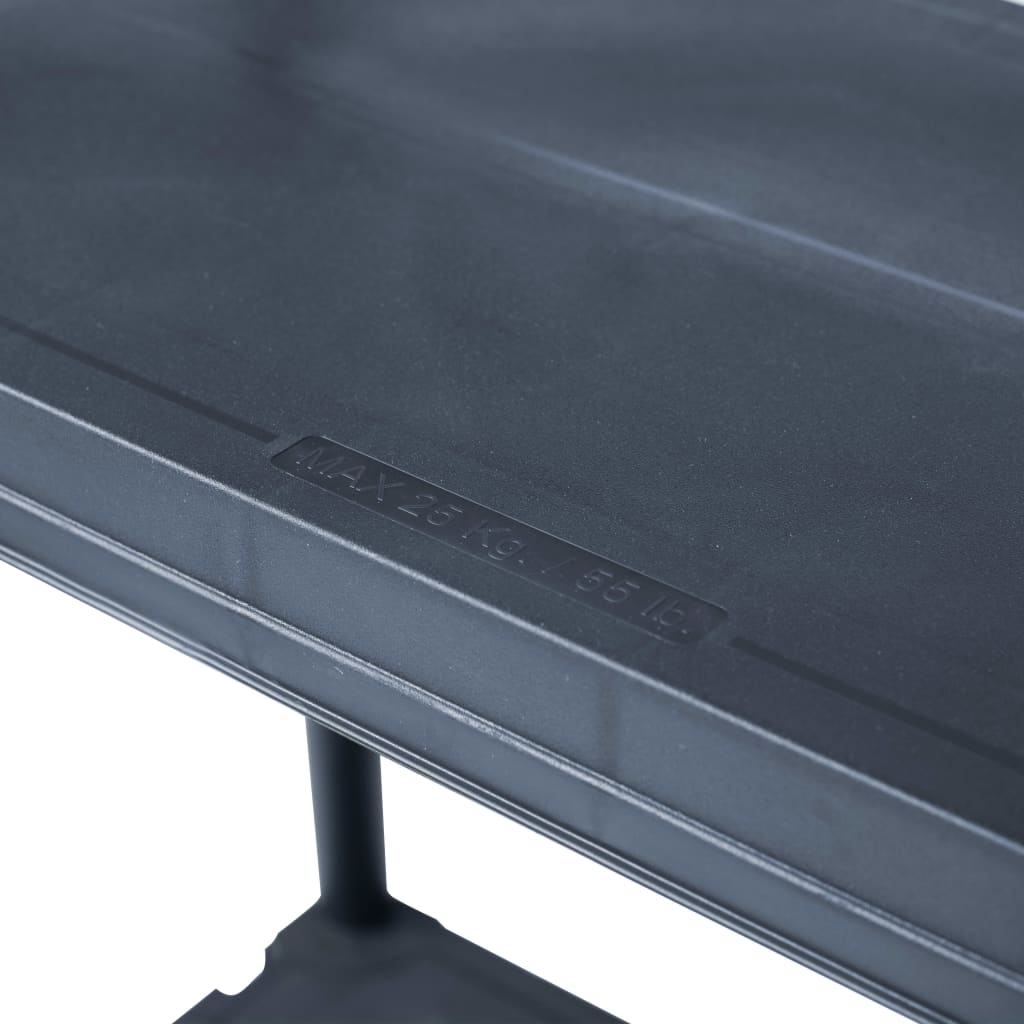 Scaffali 2 pz 60x30x138 cm Nero in Plastica - homemem39