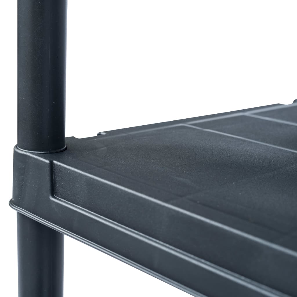 Scaffali 5 pz 60x30x138 cm Nero in Plastica - homemem39