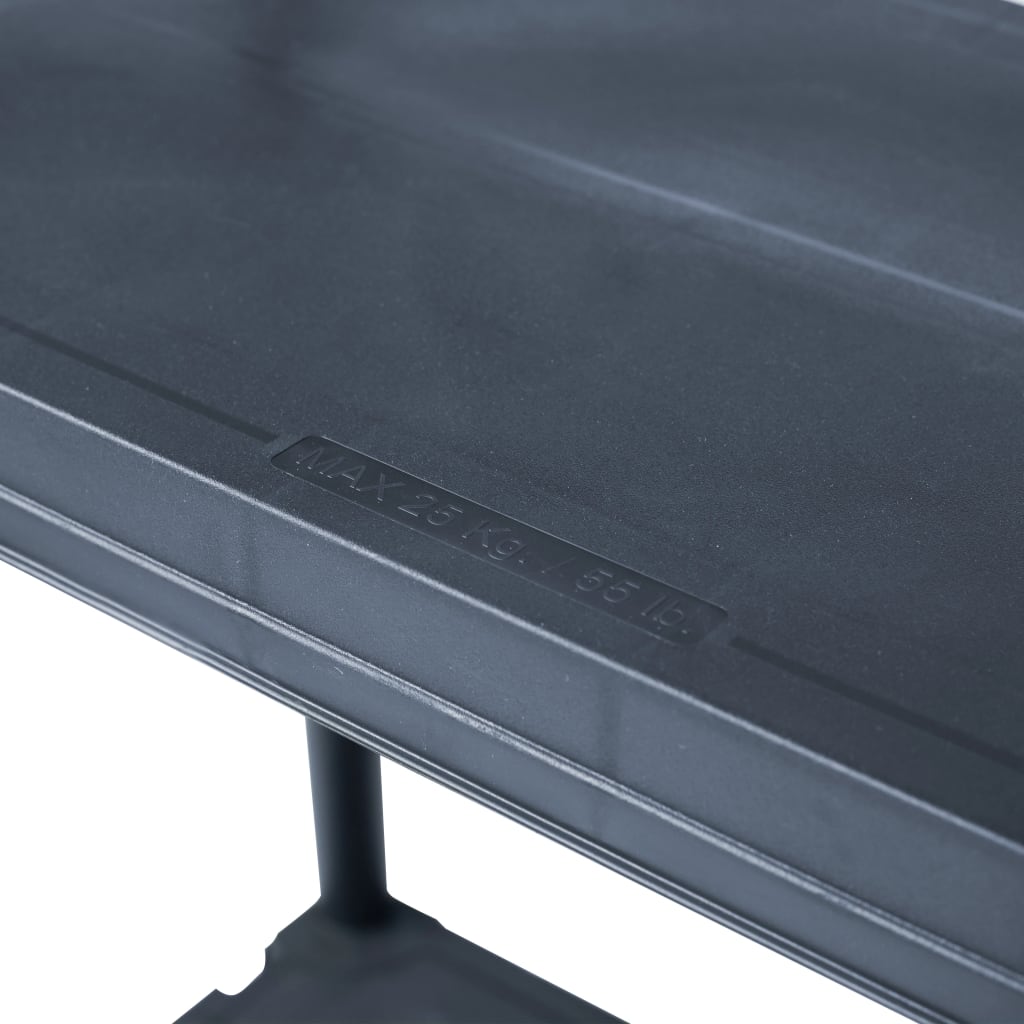 Scaffali 5 pz 60x30x138 cm Nero in Plastica - homemem39