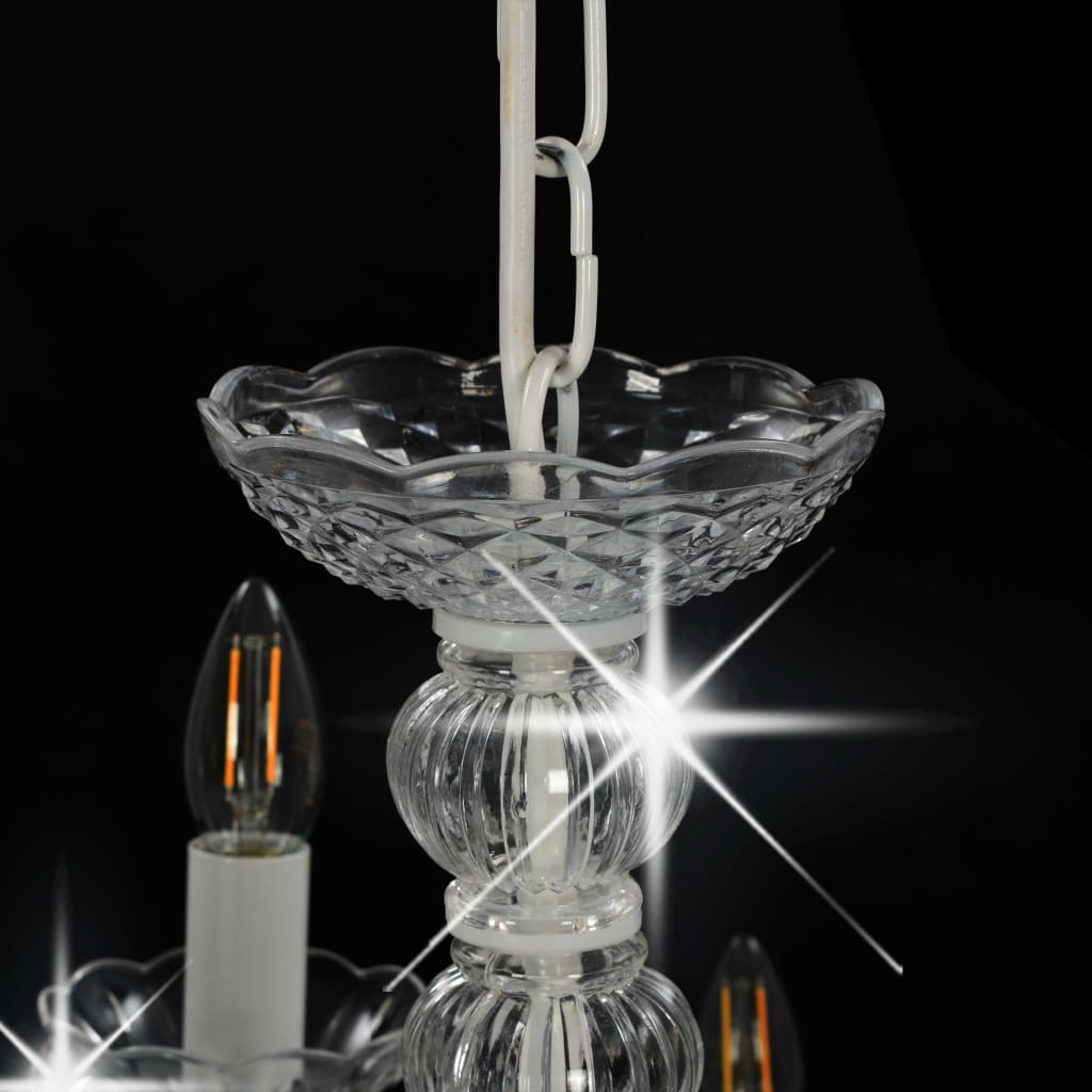 Candelabro a 2 Livelli Bianco 15 Lampadine E14 - homemem39