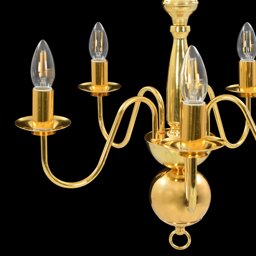 Lampadario Oro 5 Lampadine Attacco E14 - homemem39