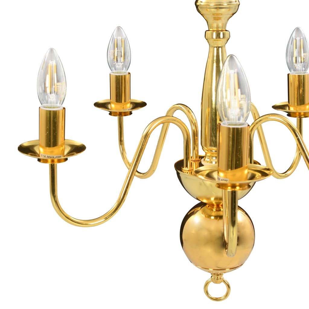 Lampadario Oro 5 Lampadine Attacco E14 - homemem39