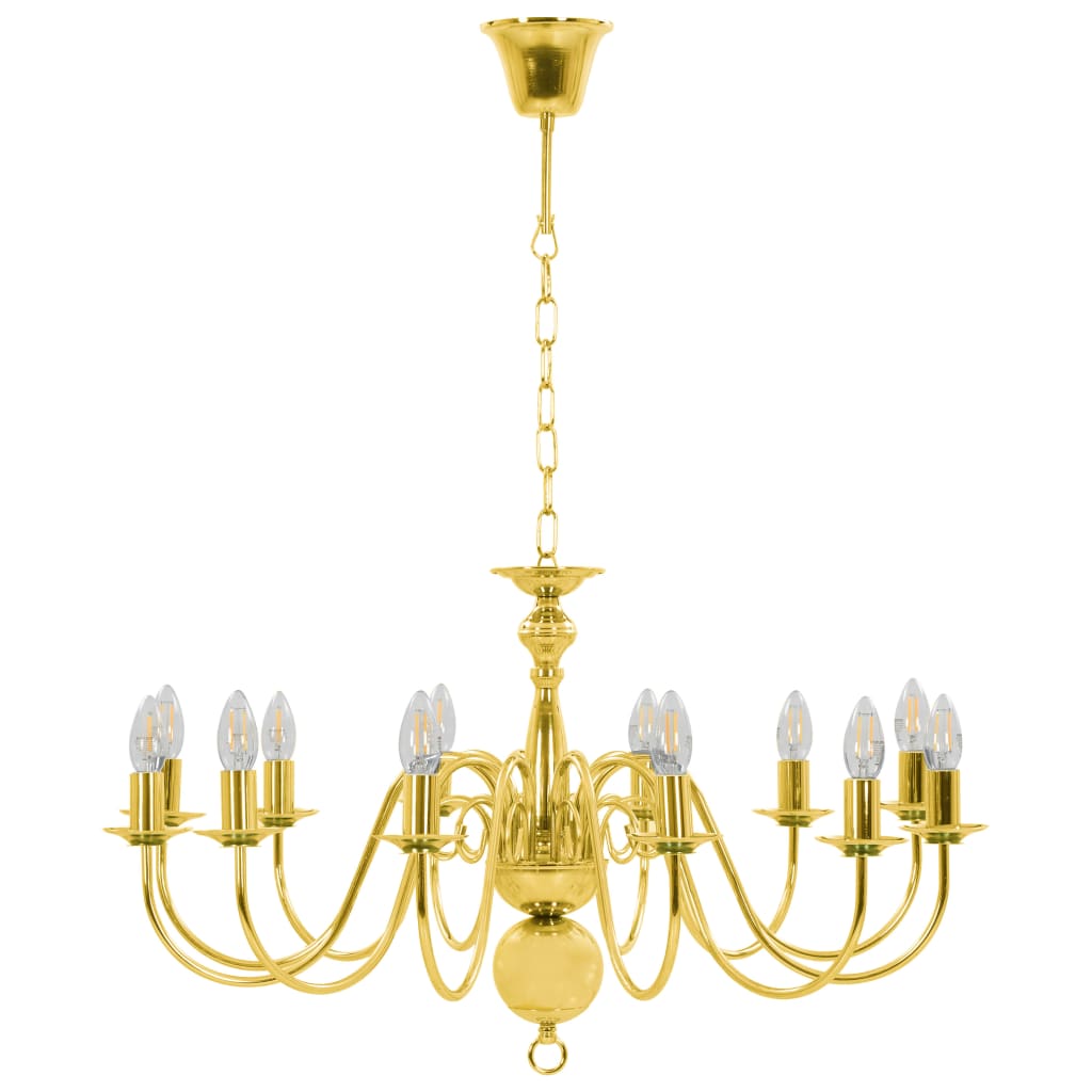 Lampadario Dorato per 12 Lampadine E14 - homemem39