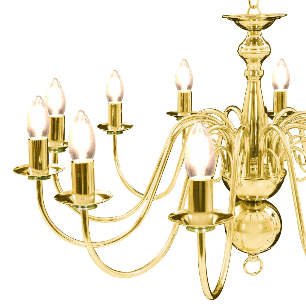 Lampadario Dorato per 12 Lampadine E14 - homemem39