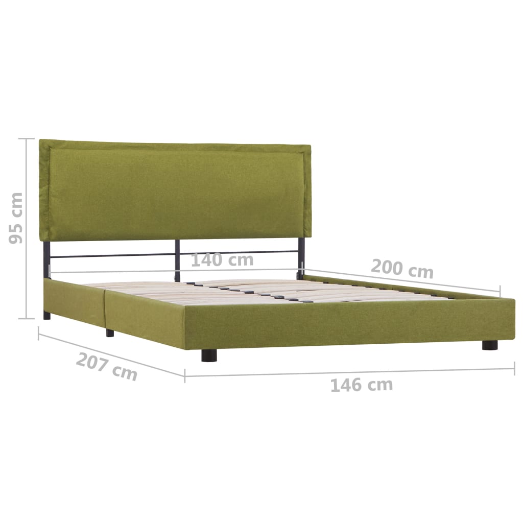 Giroletto senza Materasso Verde 140x200 cm in Tessuto | homemem39