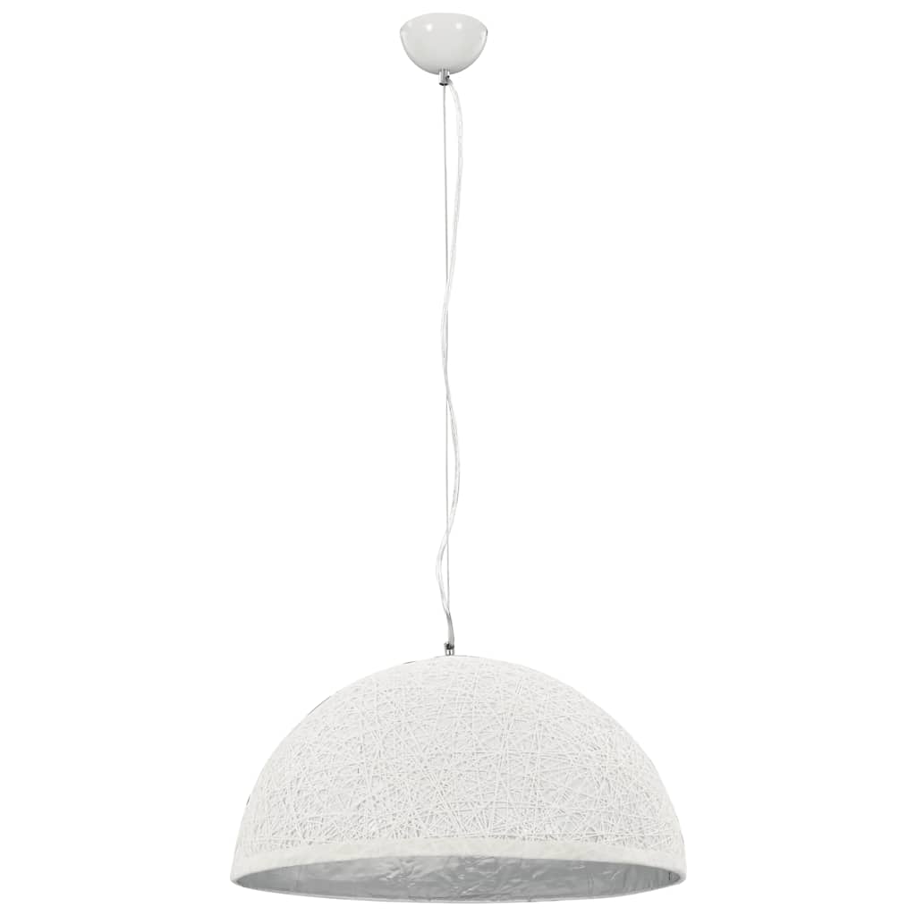 Lampadario da Soffitto Bianco e Argento Ø50 cm E27 - homemem39