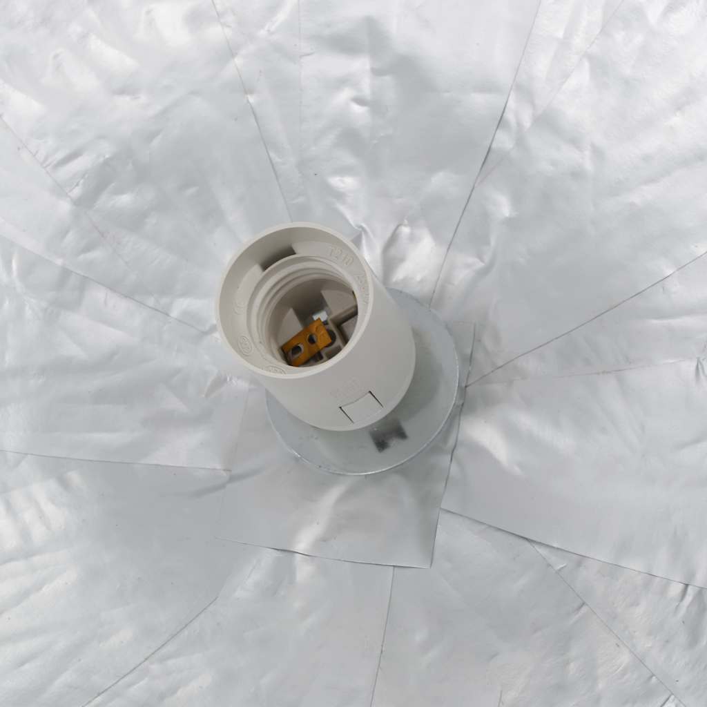 Lampadario da Soffitto Bianco e Argento Ø50 cm E27 - homemem39