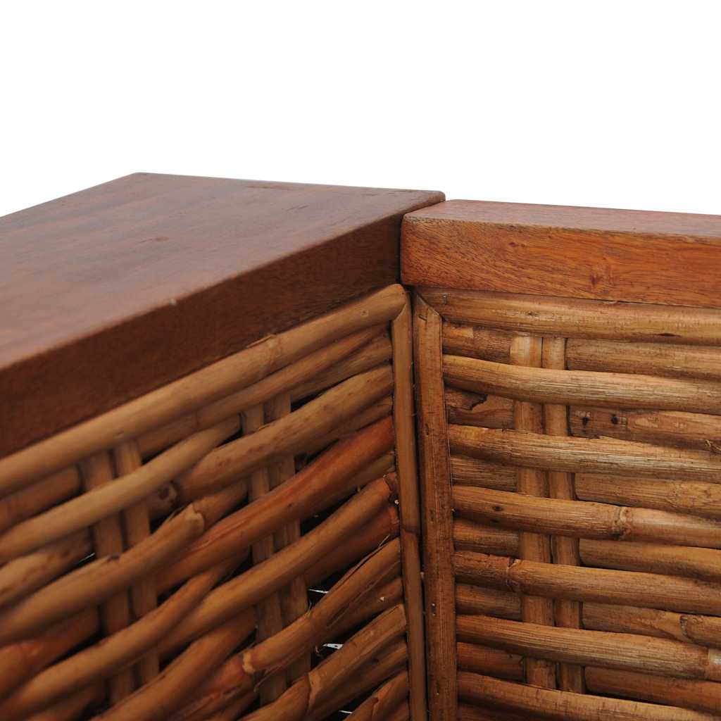 Poltrona con Cuscini Marrone in Rattan Naturale - homemem39
