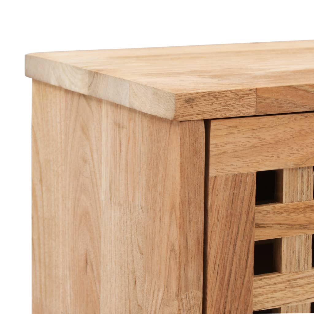 Panca con Scarpiera 94x20x38 cm in Legno Massello di Noce - homemem39
