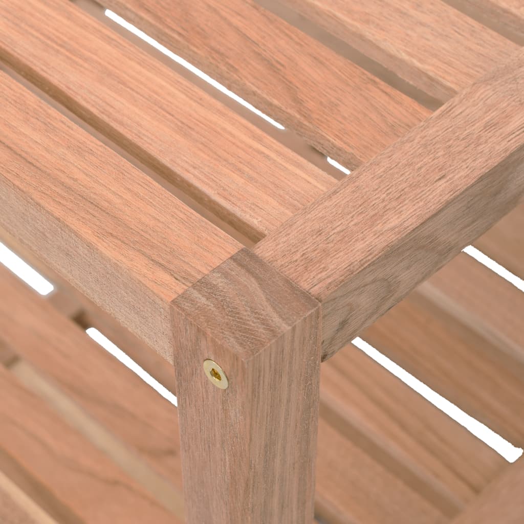 Scaffale da Bagno in Legno Massello di Noce 65x40x65 cm - homemem39