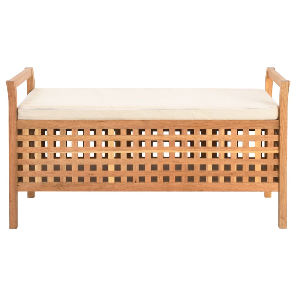 Cassapanca 93x49x49 cm in Legno Massello di Noce - homemem39