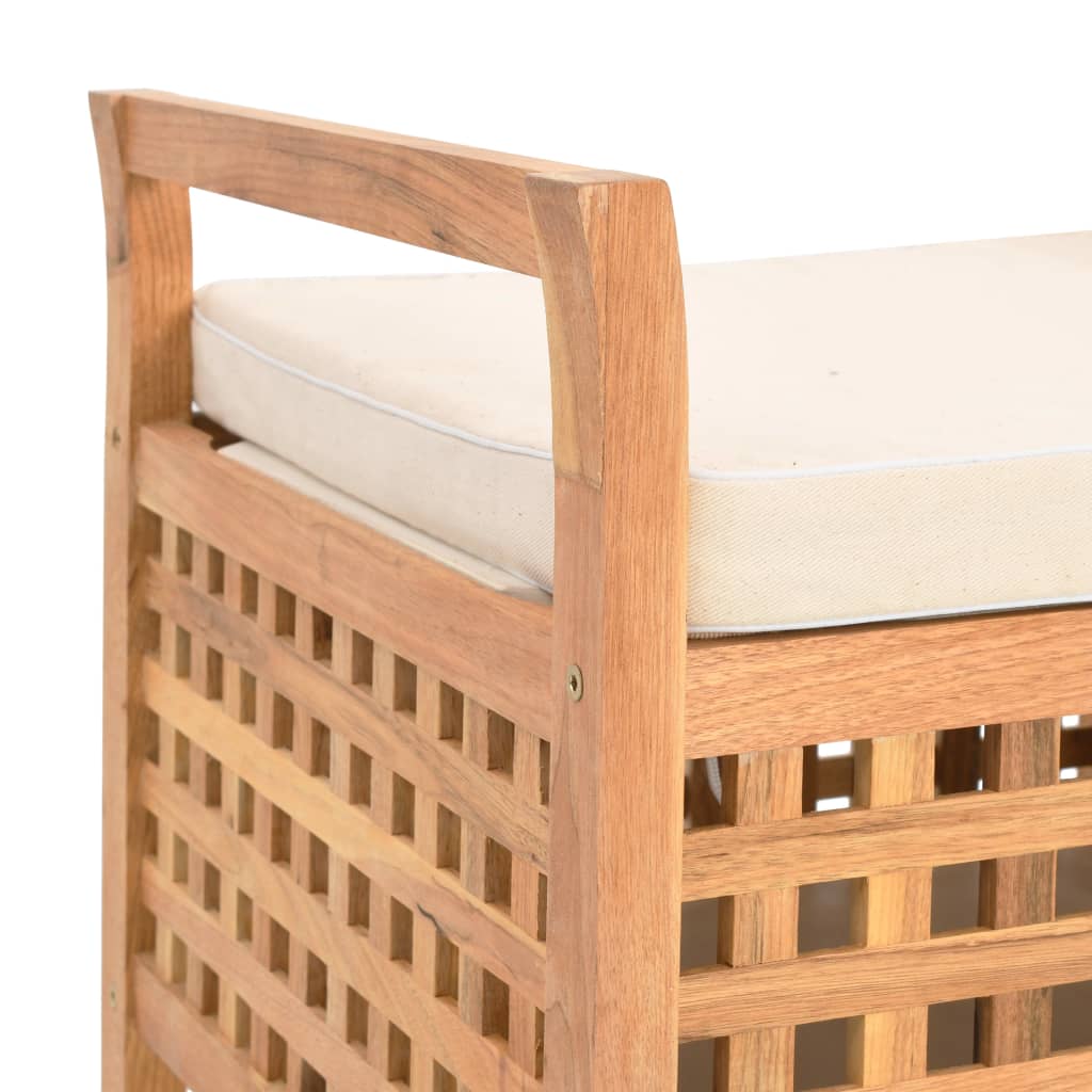 Cassapanca 93x49x49 cm in Legno Massello di Noce - homemem39
