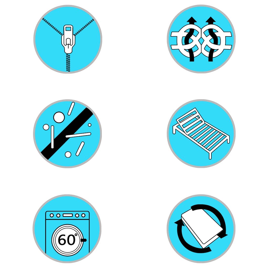 Materasso 120x200 cm 7 Zone Schiuma di Poliuretano 10 cm H2 H3 - homemem39