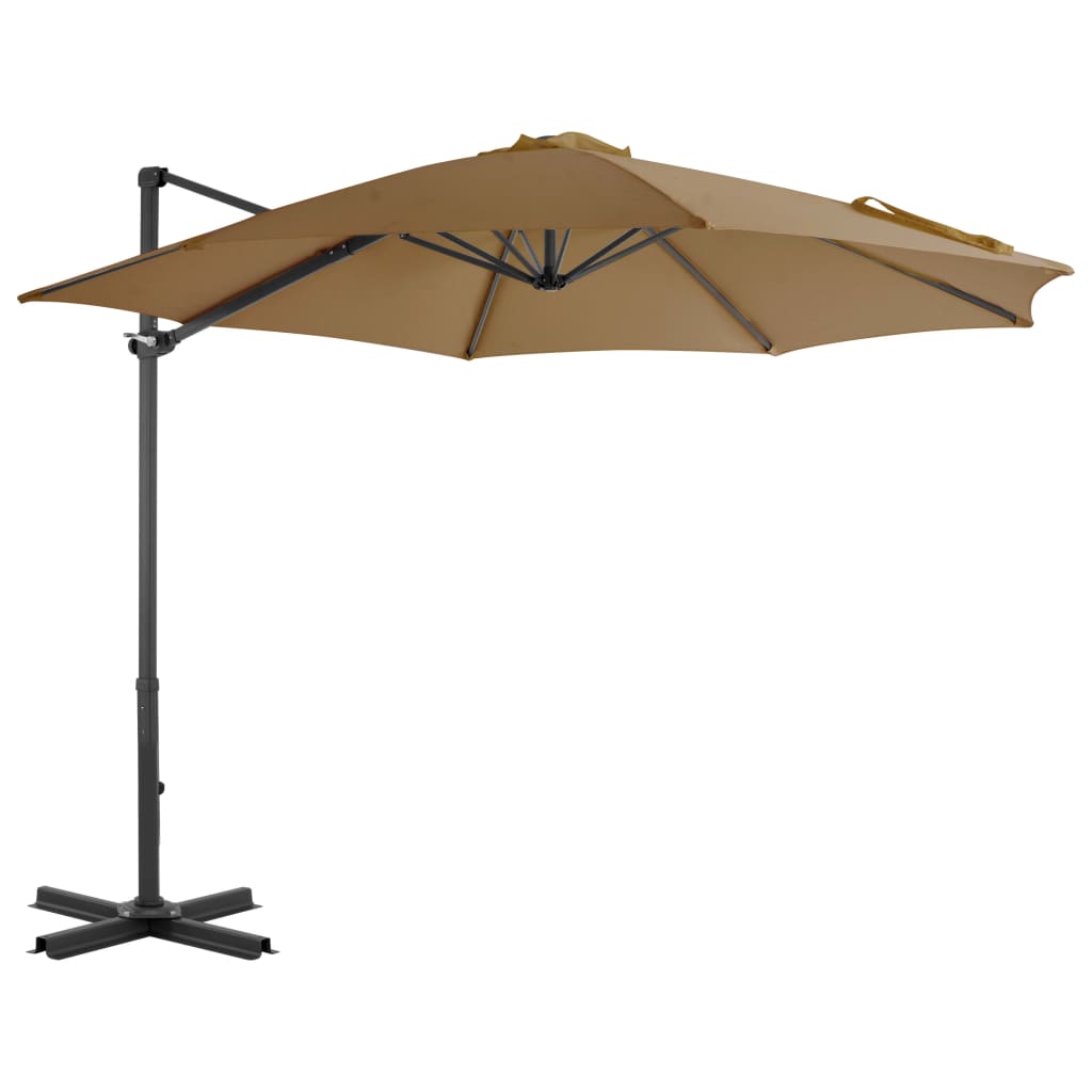 Ombrellone da Giardino con Base Portatile Tortora - homemem39