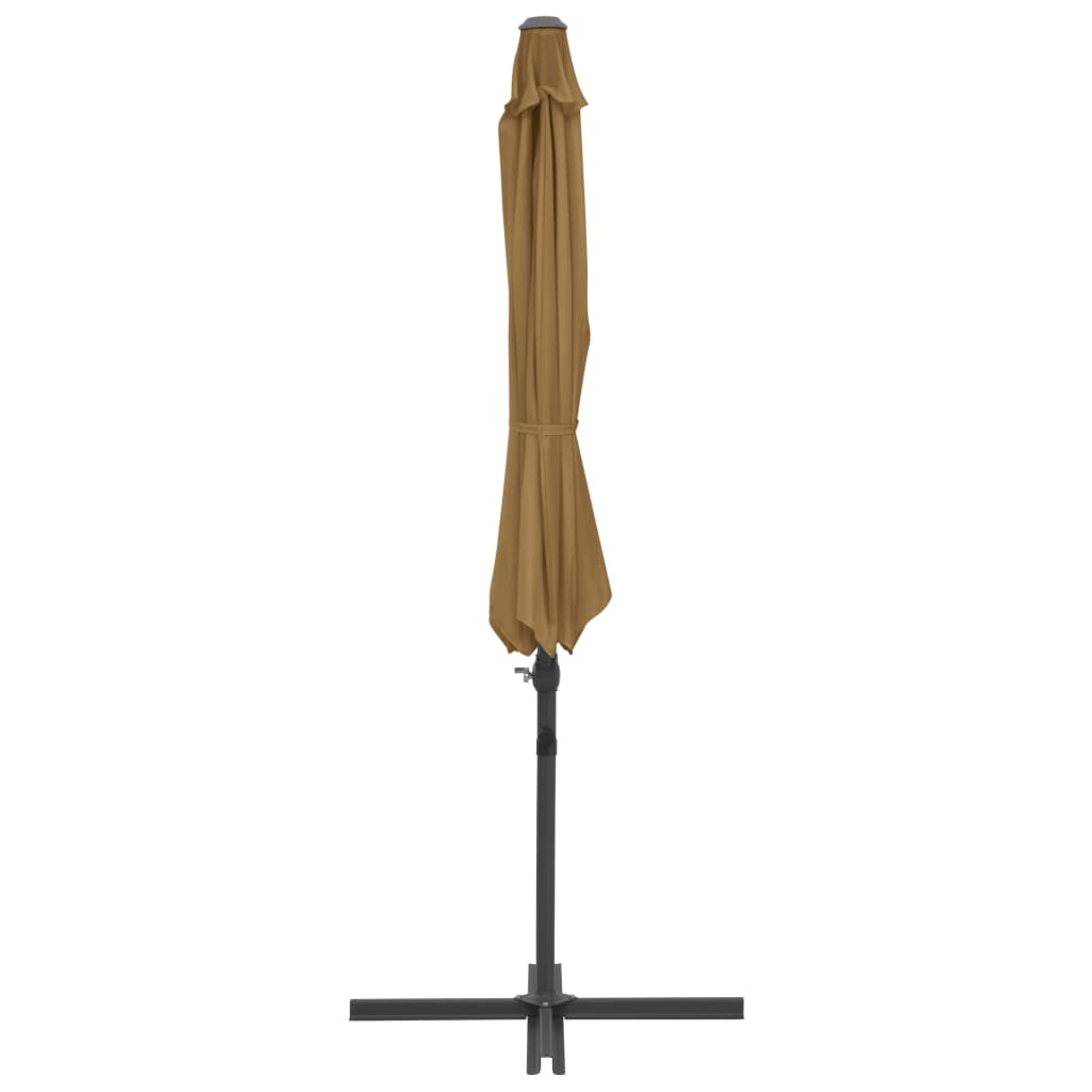 Ombrellone da Giardino con Base Portatile Tortora - homemem39