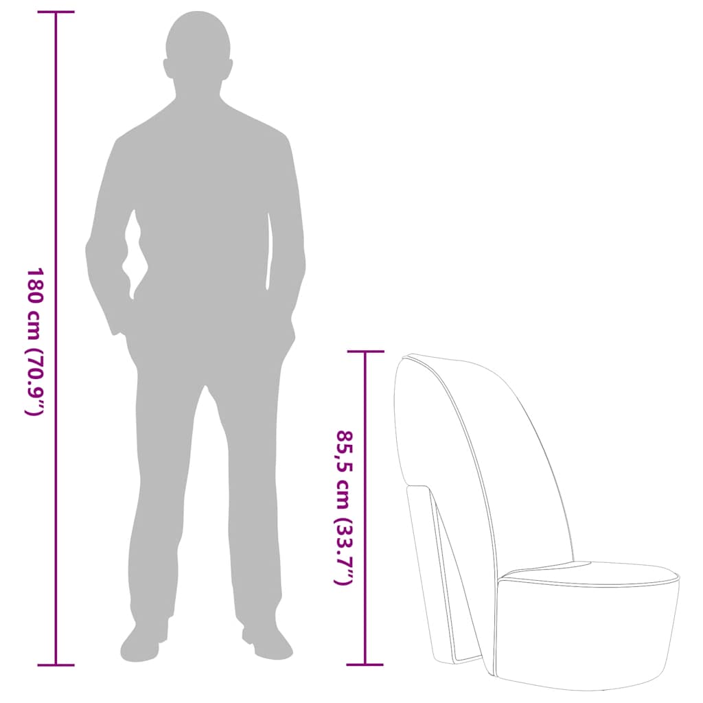 Poltrona a Forma di Scarpa con Tacco Alto in Similpelle Rossa