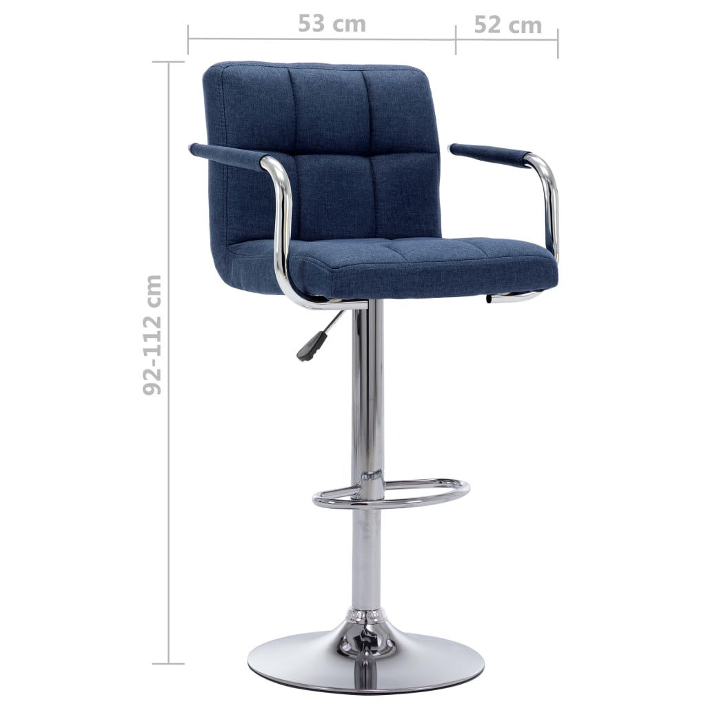 Sedia da Bar Blu in Tessuto - homemem39