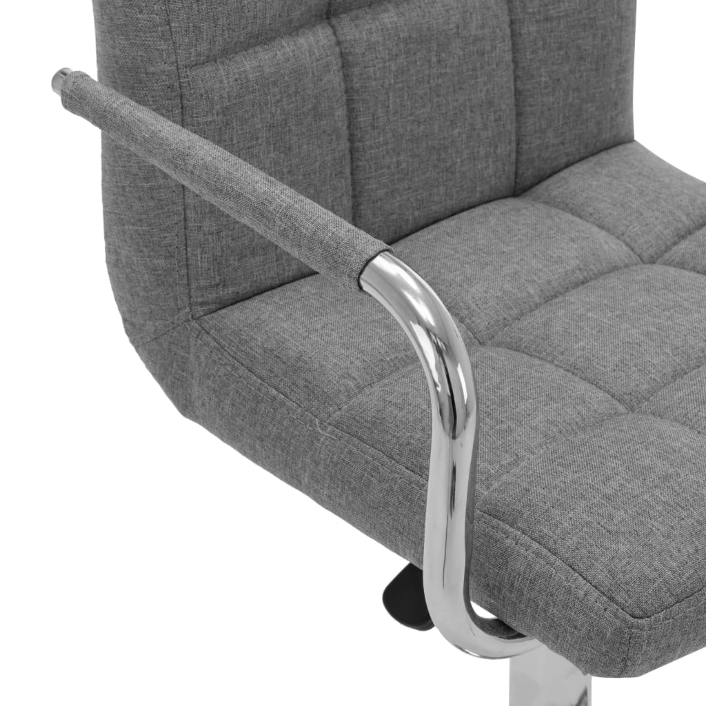 Sedie da Bar 2 pz Grigio Chiaro in Tessuto - homemem39