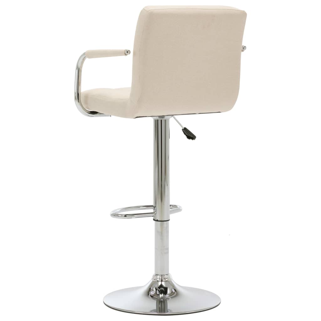 Sedie da Bar 2 pz Crema in Tessuto - homemem39