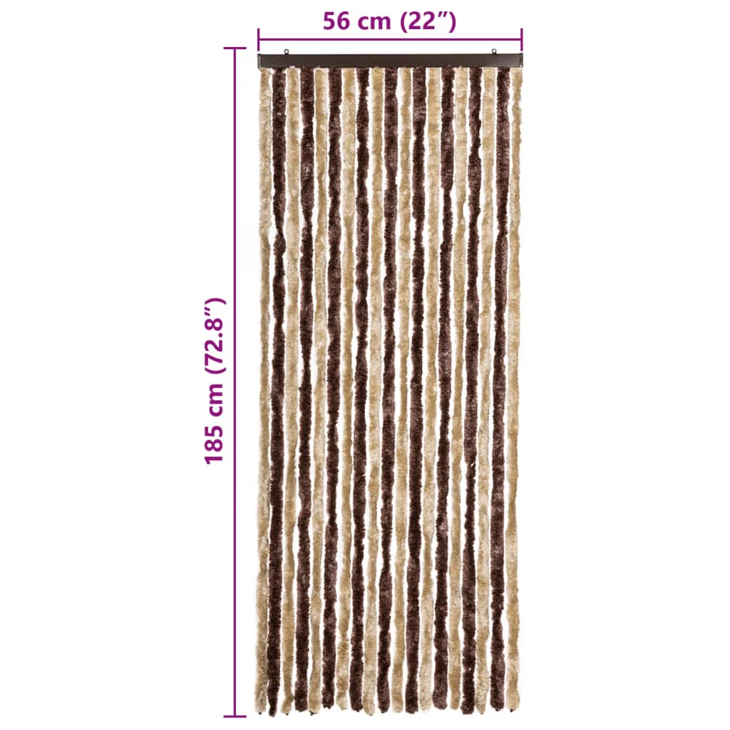 Zanzariera Grigio e Marrone Chiaro 56x185 cm Ciniglia - homemem39