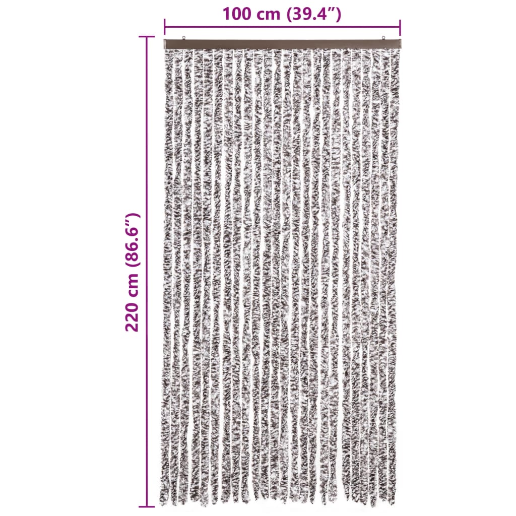 Zanzariera Marrone e Beige 100x220 cm Ciniglia - homemem39