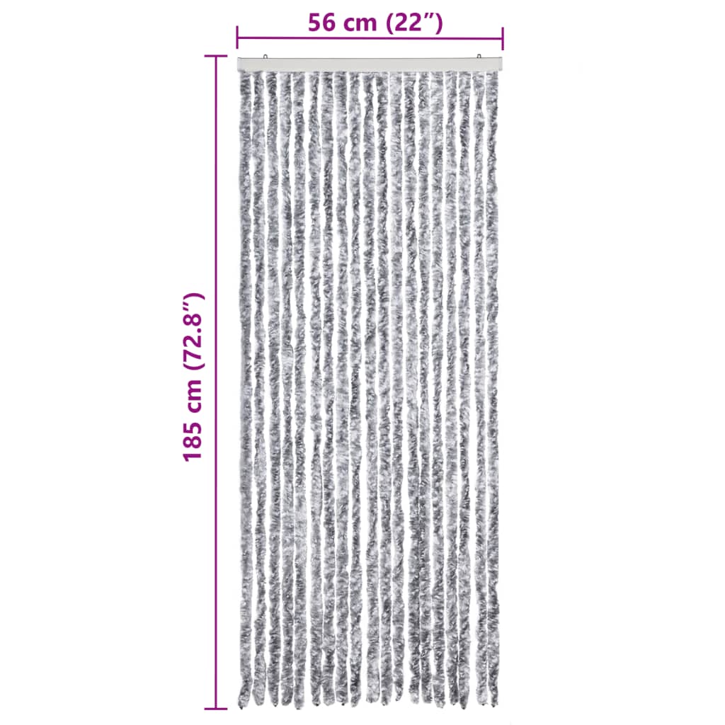 Zanzariera Bianca e Grigia 56x185 cm Ciniglia - homemem39
