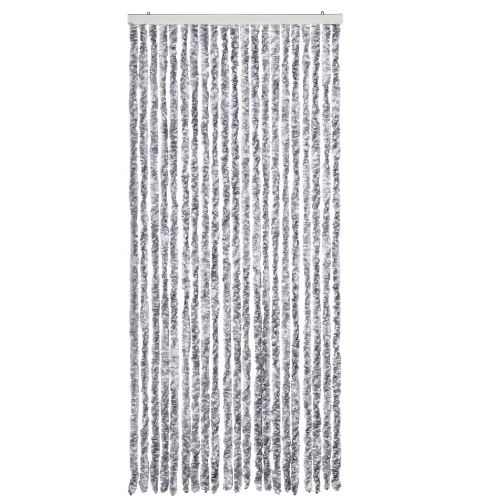 Zanzariera Bianco e Grigio 90x220 cm Ciniglia - homemem39