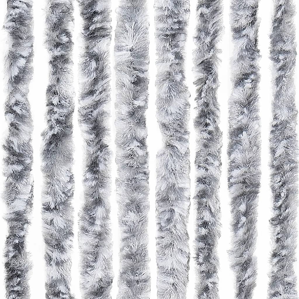 Zanzariera Bianco e Grigio 100x220 cm Ciniglia - homemem39