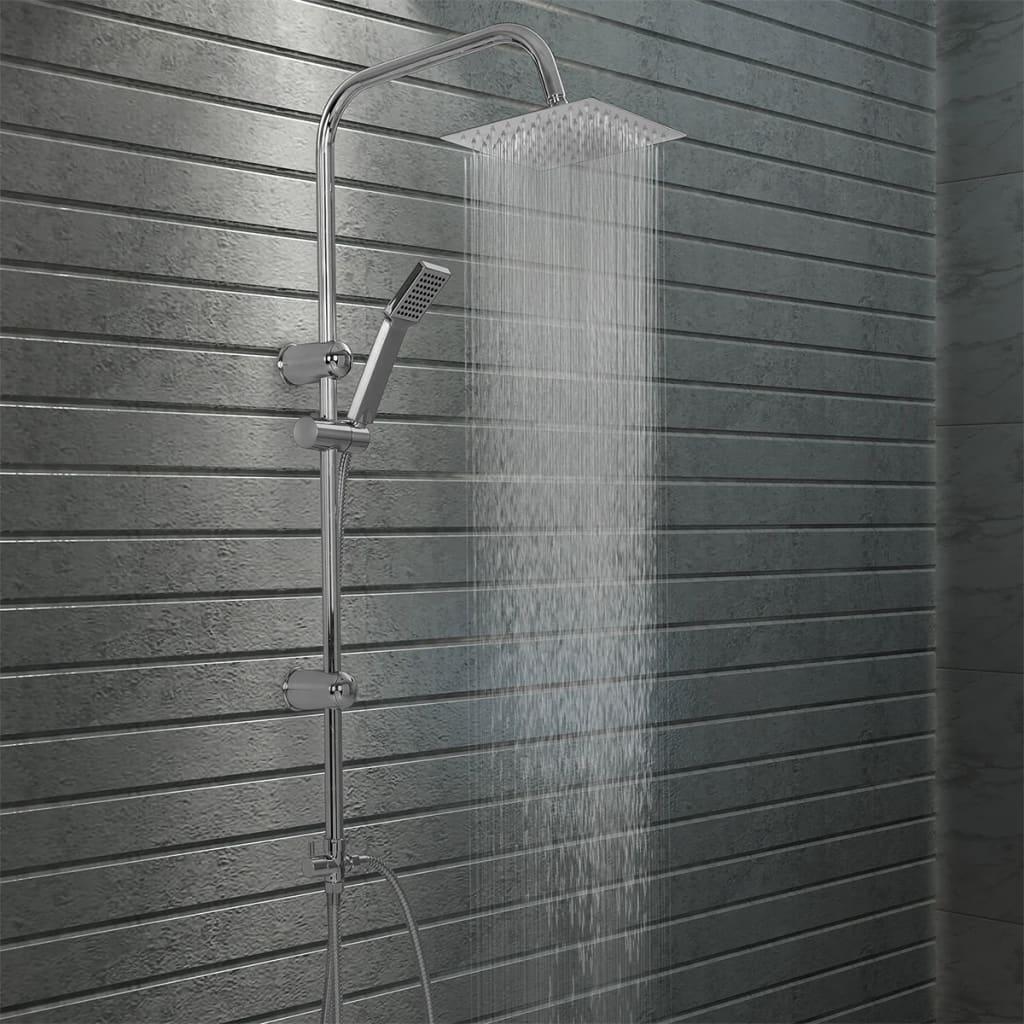 Set per Doccia a Doppio Soffione con Doccetta Acciaio Inox - homemem39