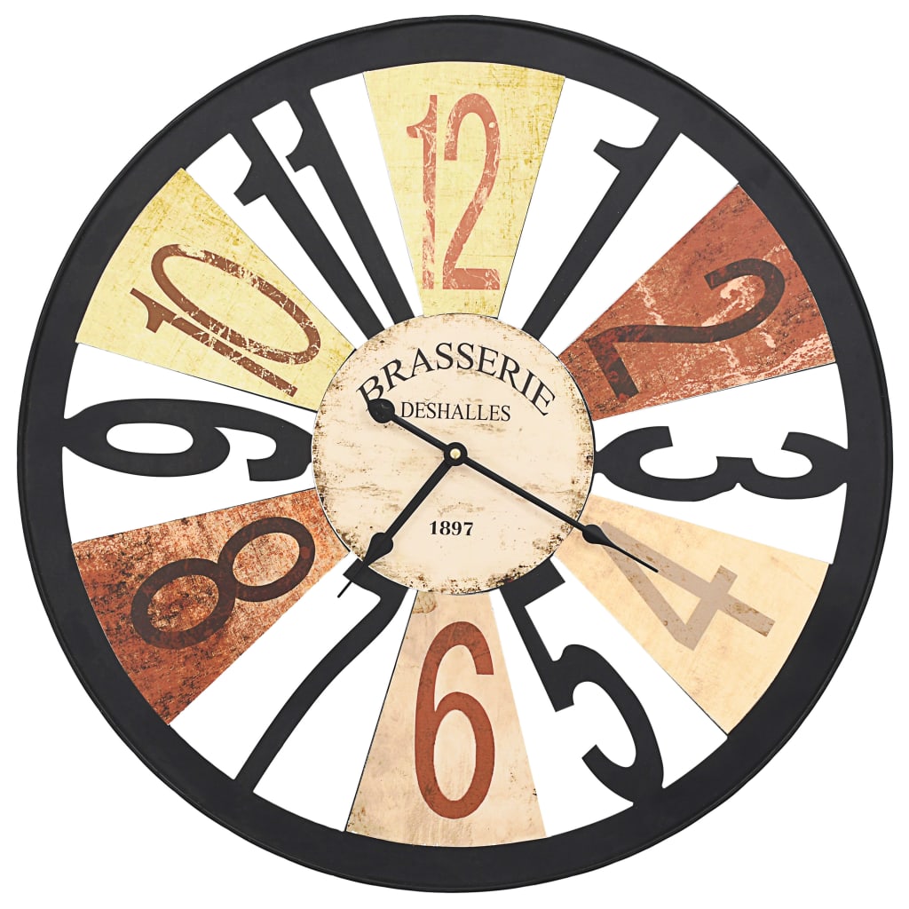 Orologio da Parete in Metallo 60 cm Multicolore - homemem39