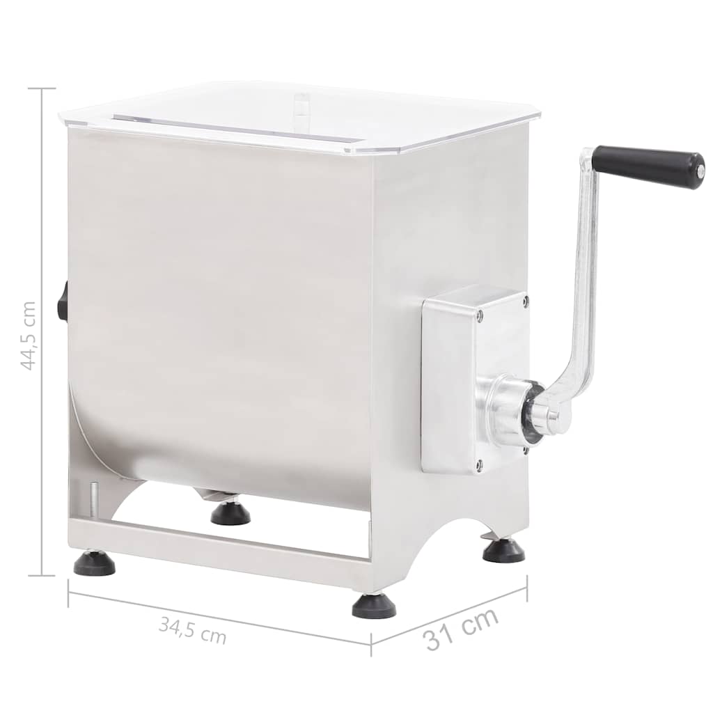 Impastatrice Carne Meccanica Argento in Acciaio Inox - homemem39